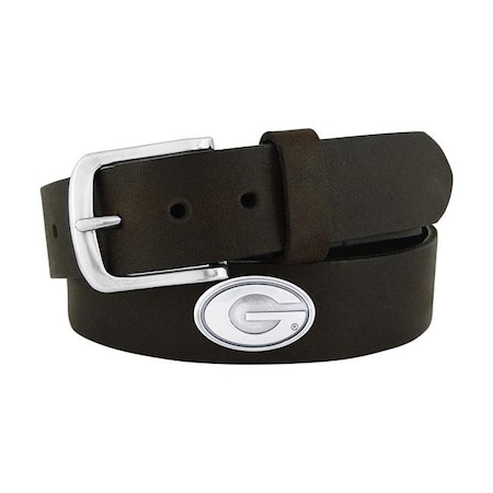 Zep-Pro UGA-BOLP-BRW-32 Georgia Bulldogs Concho Emblem Brown Belt Size 32